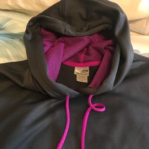 Charcoal grey/fuschia crop jogger set -xl cute!